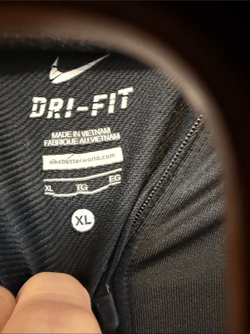 Nike Men’s Black Full-Zip Performance Jacket xl - Picture 2 of 3
